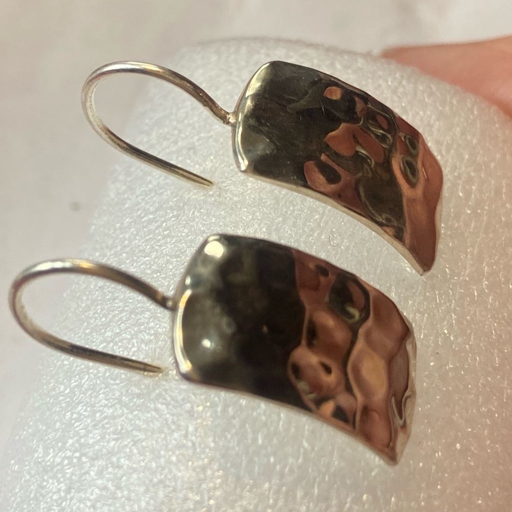 Silpada Hammered Finish Sterling Silver Earrings - Picture 2 of 5